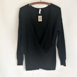 Wishlist ~ new~Crossover Wrap Textured Knit Top M/L